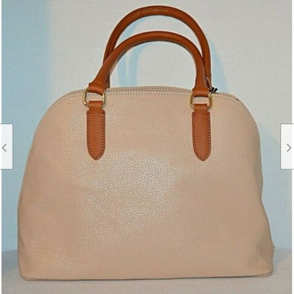 VALENTINA Rose Color  Leather Crossbody Handbag - Picture 2 of 8